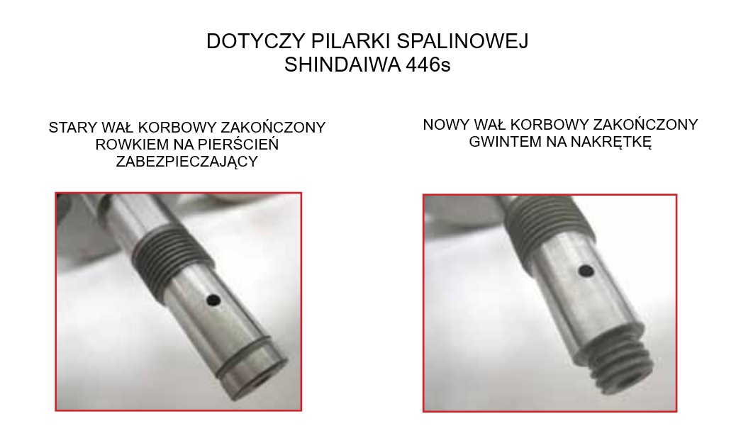 Nakrętka wału korbowego Echo Shindaiwa M8 - strona sprzęgła