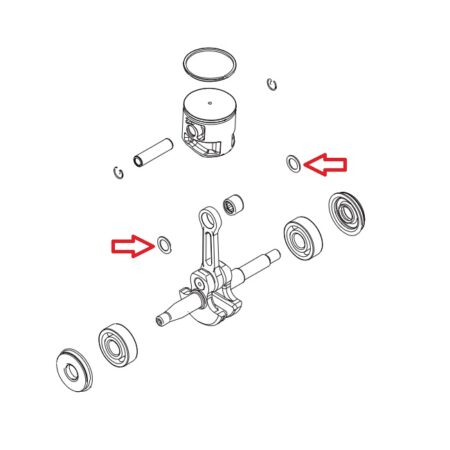 Podkładka dystansowa sworznia tłoka Echo CS-3510ES / Shindaiwa 341AC